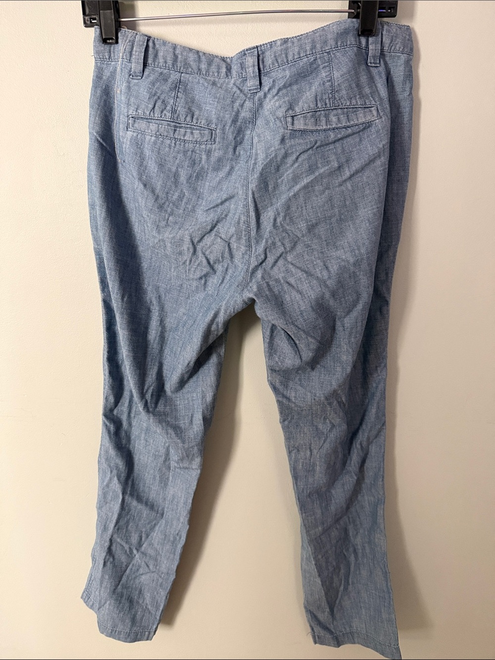 GAP Chambray Straight Leg Pants in Light Blue Size 2 - Picture 6 of 9